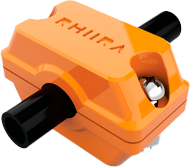 Imagem do dispositivo RHIIRA montado na mangueira de combustível